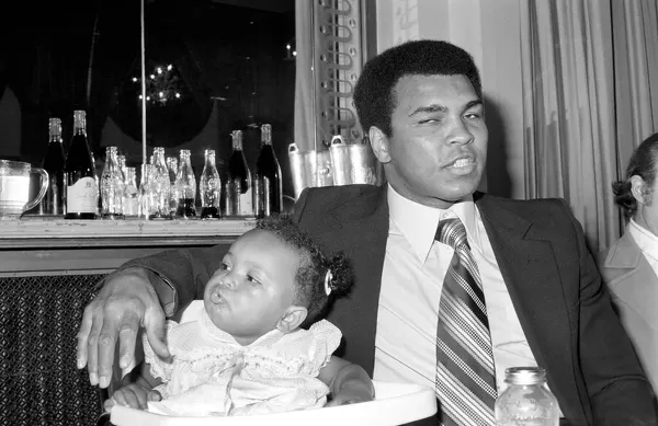 Cassius Clay. Muhammad Ali and daughter Hannah available as Framed ...