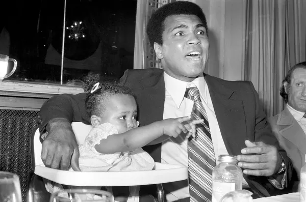 Cassius Clay. Muhammad Ali and daughter Hannah available as Framed ...