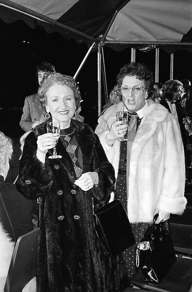 The cast of Coronation Street attend a party. Eileen Derbyshire and Betty Driver