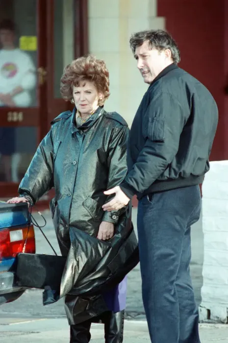 Framed Print : The cast of Coronation Street filming scenes for death of Alan Bradley Framed Print : The cast of Coronation Street filming scenes for death of Alan Bradley