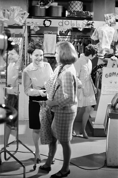 The cast of Coronation Street on set. Eileen Derbyshire. 16th April 1968