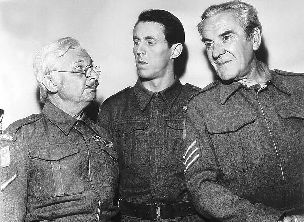 The cast of Dad Army Clive Dunn Graham Hamilton and John Le Mesurier during
