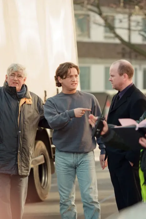 Framed Print : The cast of EastEnders filming scenes for the wedding of characters Ricky Butcher