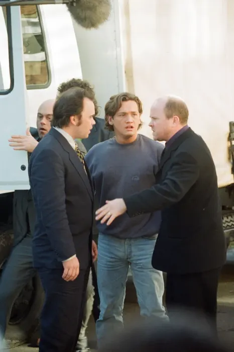 Framed Print : The cast of EastEnders filming scenes for the wedding of characters Ricky Butcher