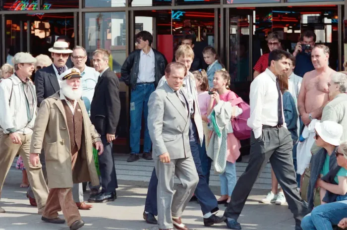 Framed Print : Cast members during the filming of the Only Fools and Horses