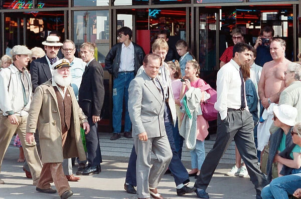 Cast members during the filming of the 'Only Fools and Horses'