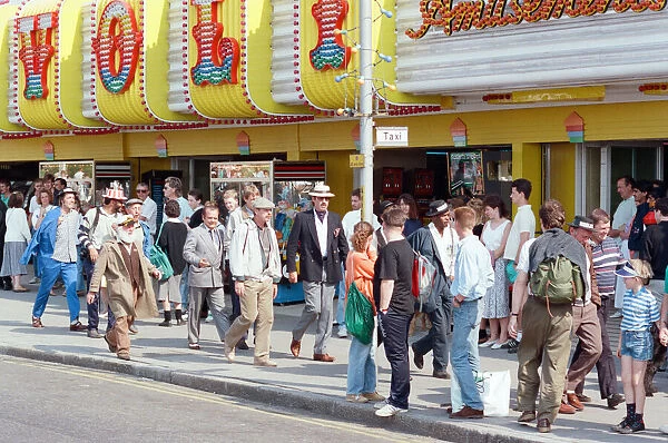 Cast members during the filming of the 'Only Fools and Horses'