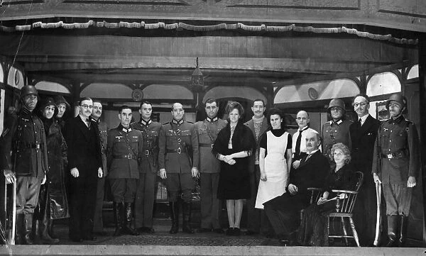 The cast of the play 'The Moon Is Down'which was given by an RAF Amateur