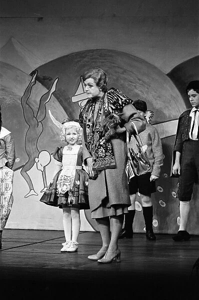 The cast on stage during a special dress rehearsal for 'Gypsy'
