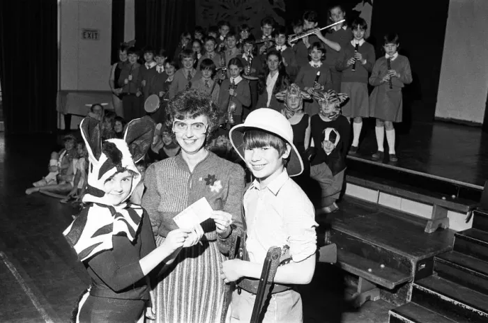Framed Print : Castle Hall Middle School, Mirfield. £50 Cheque presentation for WWF from their Framed Print : Castle Hall Middle School, Mirfield. £50 Cheque presentation for WWF from their