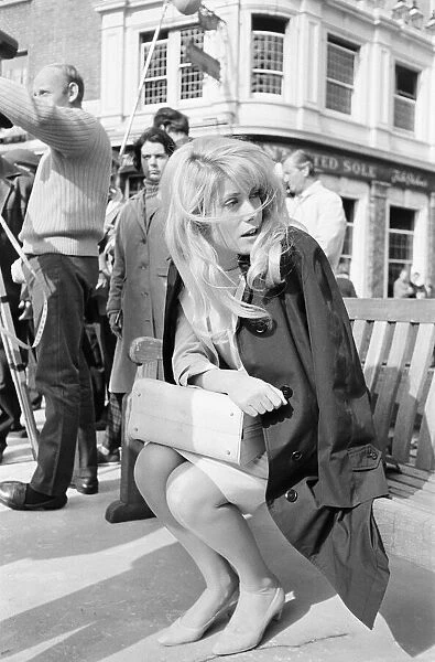 Catherine Deneuve, french actress in UK filming 1965 British psychological horror