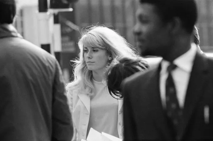 Framed Print : Catherine Deneuve, french actress in UK filming 1965 British psychological horror Framed Print : Catherine Deneuve, french actress in UK filming 1965 British psychological horror