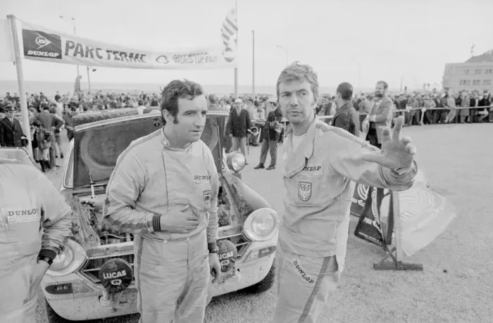 Framed Print : Will Cave & Timo Makinen, Rally Drivers competing in the Daily Mirror