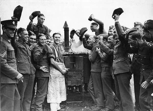 Celebrating the Army chef, at the beginning of World War Two