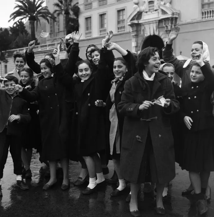 Framed Print : Celebrations in Palace Square, Monaco, following the birth of the Princess Caroline Framed Print : Celebrations in Palace Square, Monaco, following the birth of the Princess Caroline