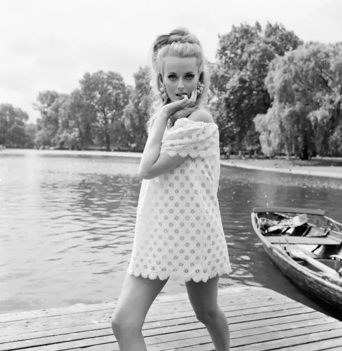 Framed Print : Celeste Yarnall, American actress, The Boating Lake, Regents Park, London Framed Print : Celeste Yarnall, American actress, The Boating Lake, Regents Park, London