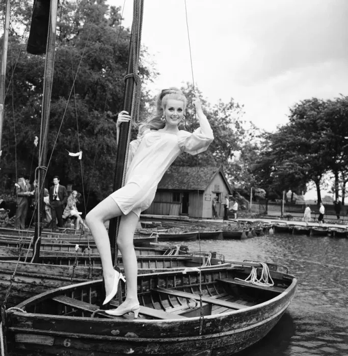 Framed Print : Celeste Yarnall, American actress, The Boating Lake, Regents Park, London