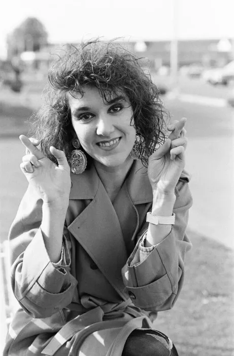 Framed Print : Celine Dion, Canadian singer aged 20 years old, representing Switzerland Framed Print : Celine Dion, Canadian singer aged 20 years old, representing Switzerland
