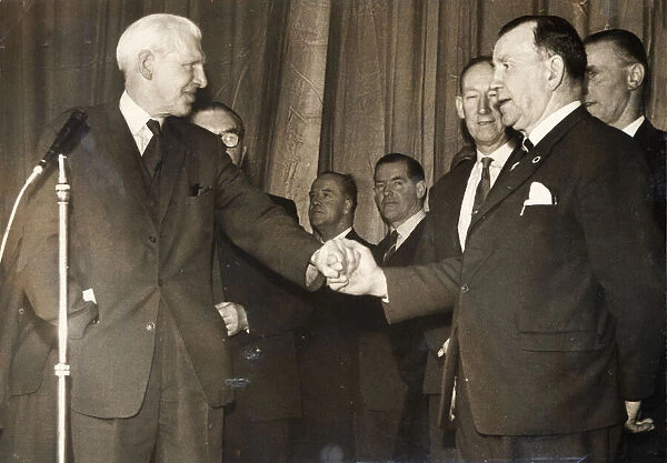 celtic chairman bob kelly shakes the hand of jimmy mcgrory 1965 ROBERT KELLY CELTIC