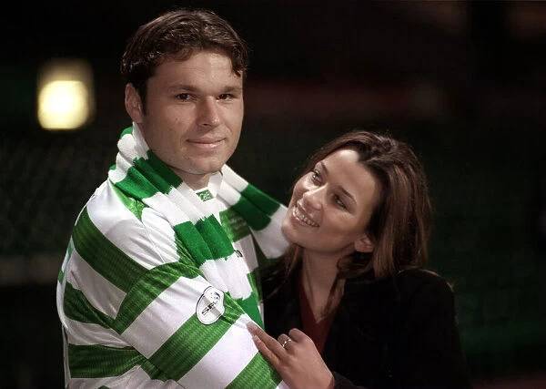 Celtic footballer Mark Viduka with his girlfriend Ivana December 1998