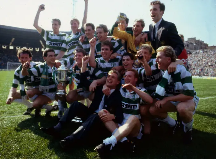 Framed Print : Celtic players celebrate with trophy May 1988 sdrscottishcupfinal Framed Print : Celtic players celebrate with trophy May 1988 sdrscottishcupfinal