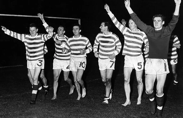 Celtic players on lap of honour September 1962
