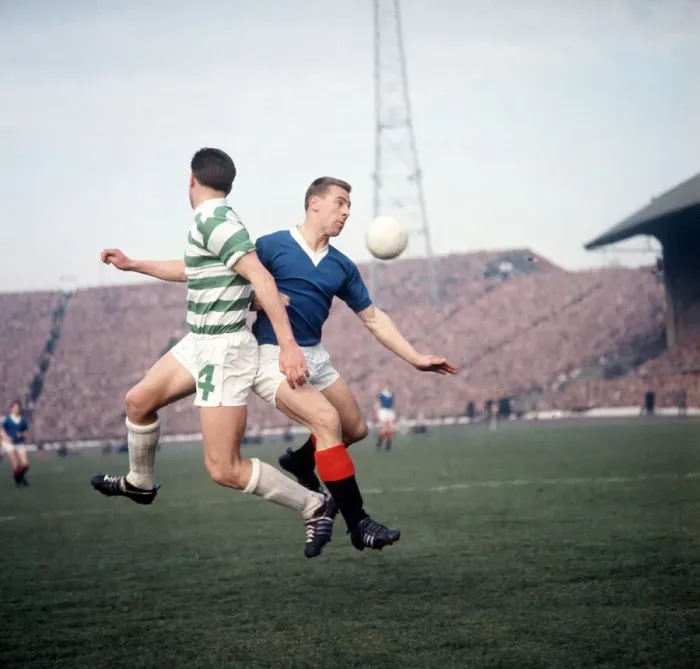 Framed Print : Celtic Rangers Scottish Cup final replay 1963 Rangers Jimmy Millar and Celtic