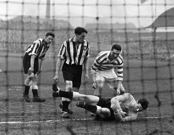 Celtic v St Mirren league match at Celtic Park 1950 - 51 season