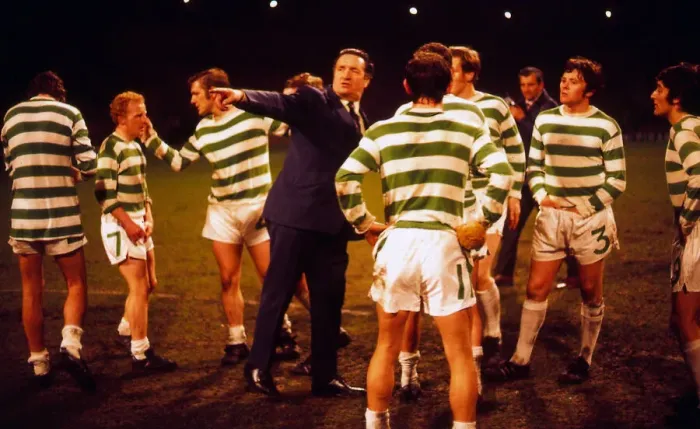 Framed Print : Celtic versus Inter Milan European Cup Semi Final football Jock Stein talks to Framed Print : Celtic versus Inter Milan European Cup Semi Final football Jock Stein talks to