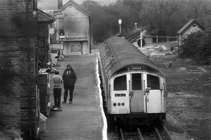 Framed Print : A Central Line train at the platform of Epping Station March 1980 Framed Print : A Central Line train at the platform of Epping Station March 1980