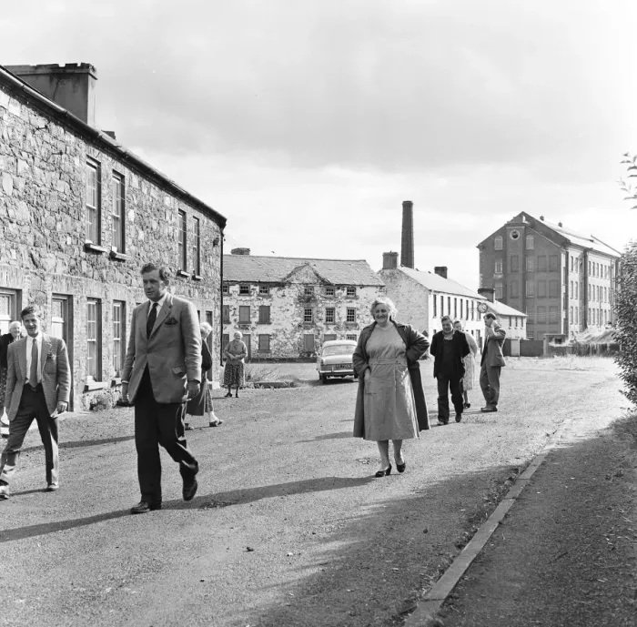 Framed Print : The centre of the village of Balnamore County Antrim with The Hale Martin spinning mill Framed Print : The centre of the village of Balnamore County Antrim with The Hale Martin spinning mill