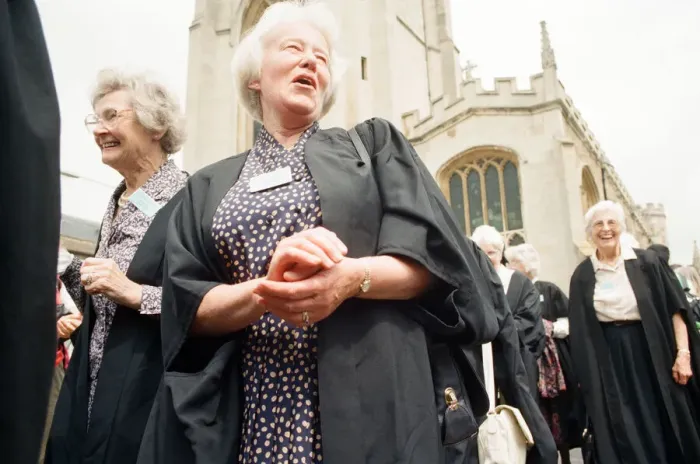 Framed Print : A ceremony to mark the 50th anniversary of the introduction of degrees for women