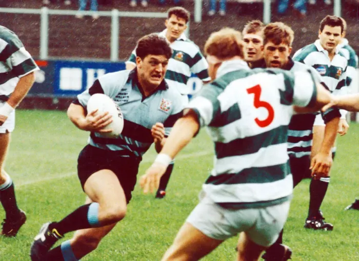 Framed Print : Ceri Jones, Cardiff RFU Player, looks for a way through the Nottingham defence Framed Print : Ceri Jones, Cardiff RFU Player, looks for a way through the Nottingham defence