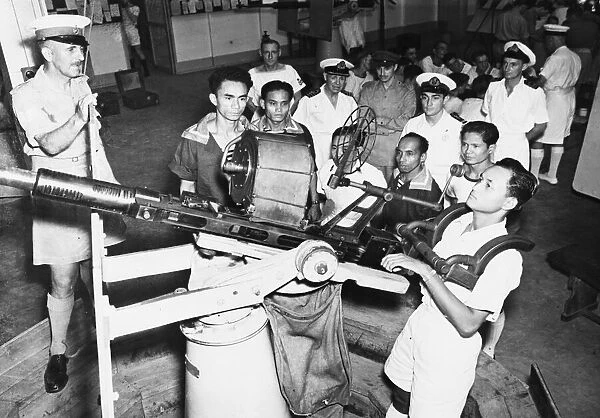 Ceylon School for Naval Gunners. At a School in Colombo, D. E. M. S