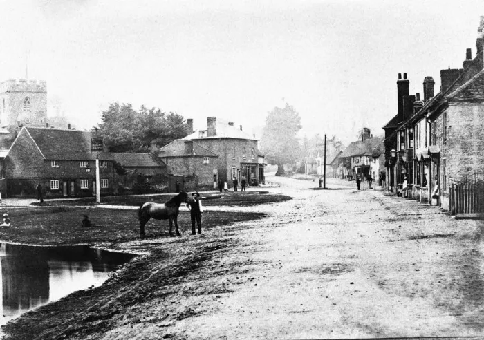 Framed Print : Chalfont St. Giles Village Green Circa 1890 Framed Print : Chalfont St. Giles Village Green Circa 1890