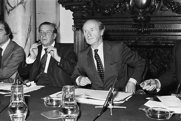 Chancellor of the Exchequer Anthony Barber with General Secratary of the TUC Vic Fether