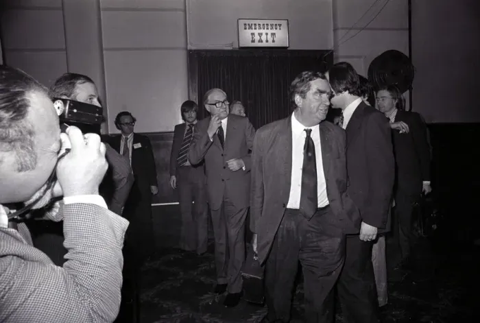 Framed Print : Chancellor of the Exchequer Denis Healey who cancelled his trip to the Commonwealth