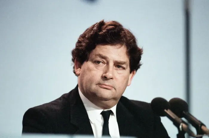 Framed Print : Chancellor of the Exchequer Nigel Lawson at the Conservative Party Conference, Blackpool