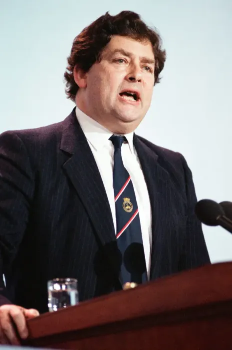Framed Print : Chancellor of the Exchequer Nigel Lawson at the Conservative Party Conference, Blackpool