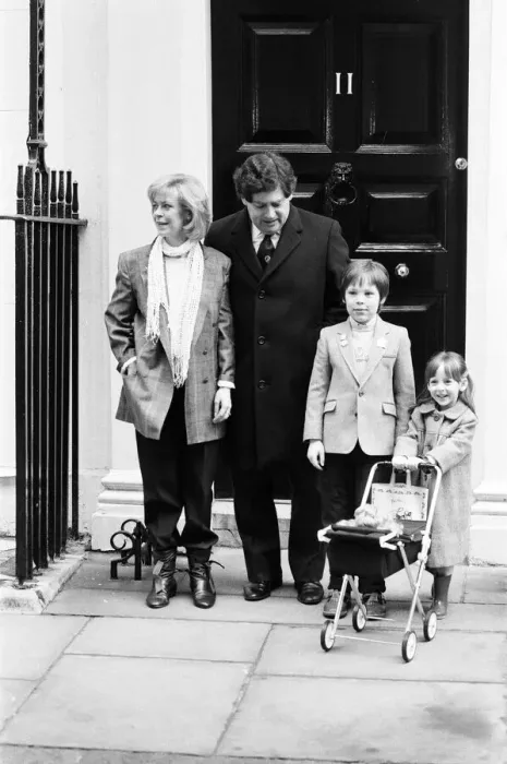 Framed Print : Chancellor of the Exchequer Nigel Lawson and his wife Therese with their children Tom Framed Print : Chancellor of the Exchequer Nigel Lawson and his wife Therese with their children Tom