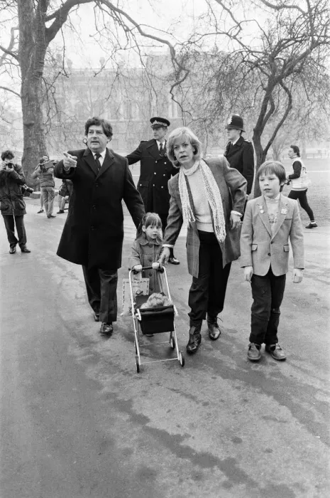 Framed Print : Chancellor of the Exchequer Nigel Lawson and his wife Therese with their children Tom Framed Print : Chancellor of the Exchequer Nigel Lawson and his wife Therese with their children Tom