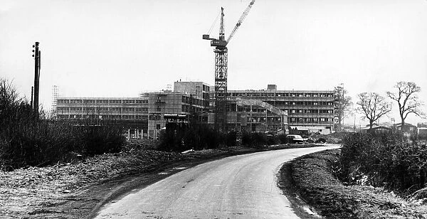The changing face of the countryside near Gibbet Hill as new buildings for the University