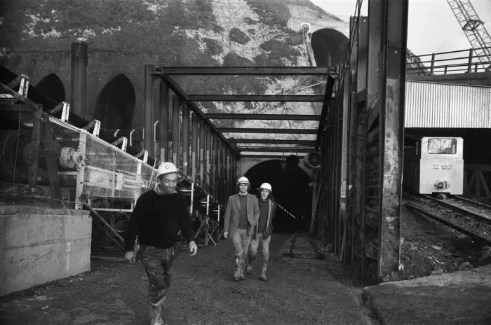 Framed Print : Channel Tunnel project cancelled 20th January 1975 On the day the button was to be Framed Print : Channel Tunnel project cancelled 20th January 1975 On the day the button was to be