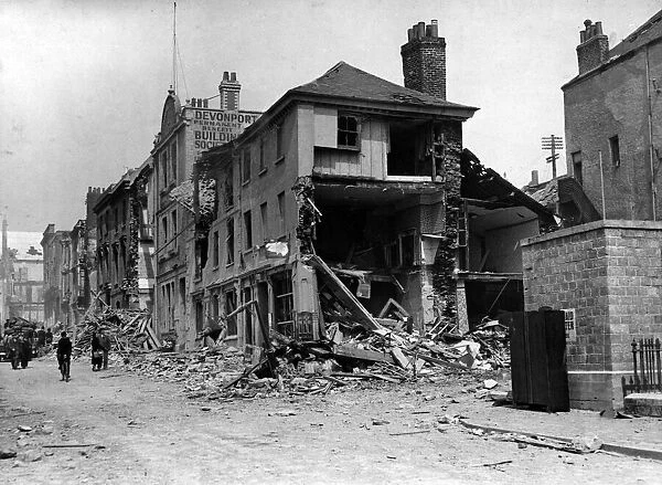 Chapel Street at Devonport, Plymouth, following a Nazi raid. 23rd April 1941