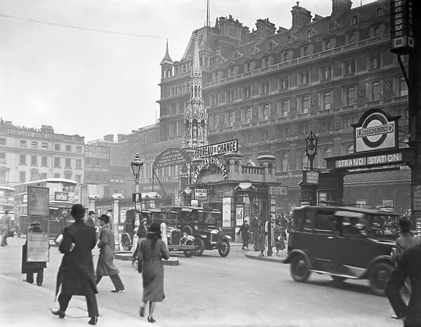 Charing Cross Station, on The Strand and next to Trafalgar Square