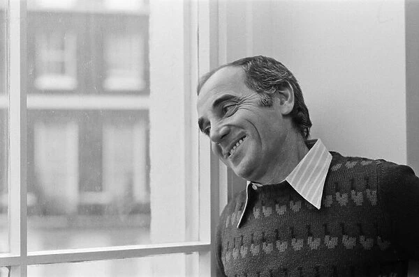 Charles Aznavour, whose record 'She'was a smash hit in 1974 flew into London