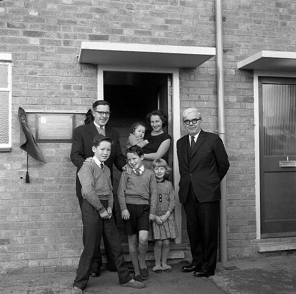 Charles Hill MP opens the 4 millionth home since WW2 January 1962