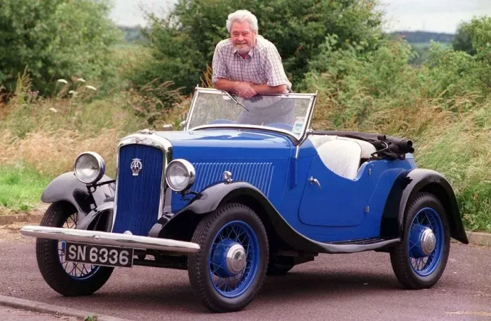 Framed Print : Charles Kelly with his 1934 Hillman Minx Sports Tourer car July 1999 Framed Print : Charles Kelly with his 1934 Hillman Minx Sports Tourer car July 1999