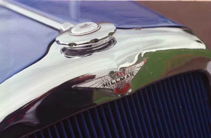 Framed Print : Charles Kelly with his 1934 Hillman Minx Sports Tourer car July 1999