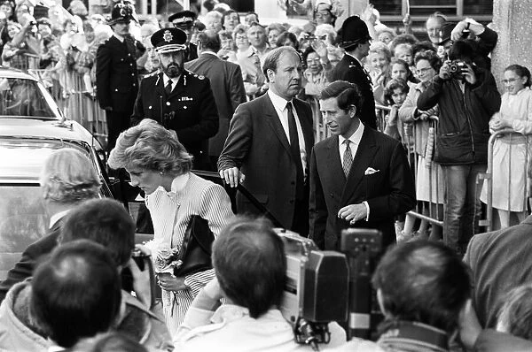 Charles, Prince of Wales and Diana, Princess of Wales visit Wythenshawe